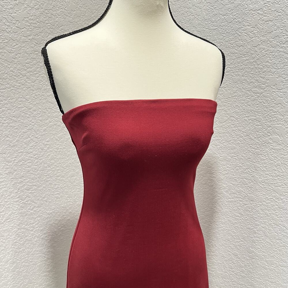 Lovers + Friends Strapless Mini Dress Red Bodycon Tube Cocktail Party Size S - Picture 3 of 14